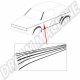 Baguettes Alu Noir sur tour de caisse pour Golf 1 3 portes - 6 pièces 10mm 1975-1993