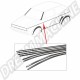 Baguettes Alu Noir sur tour de caisse pour Golf 1 5 portes - 8 pièces 10mm Golf Mk1 1975 - 1983