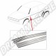 Baguettes Alu sur tour de caisse pour Golf 1 5 portes - 8 pièces 10mm 1975-1983