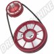 Kit de Poulie Anodisée Rouge Assortie en Couleur pour Volkswagen Type 1 et Type 2