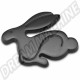 Badge "Rabbit" Noir Brillant pour Volkswagen Golf, Tous Modèles