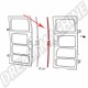 Mécanisme de Porte Battante avec Tiges de Verrouillage Droit Arrière/Gauche Avant Combi 02/55-10/62 Silver Weld Through (Référence : 211841705A)