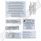 Feuille d'autocollants 7 pièces Westfalia T2 Bus 1968-1979