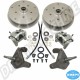 Kit de conversion de frein à disque, avant, avec fusée décalée, double percée, 5x205 avec filetage 12x1,5mm et 5x130 avec filetage 14x1,5mm 08/67-12/86