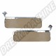 Pare-soleil Deluxe en Aluminium Poli, avec Fixation 3 Vis Chromé et Plaquette Marron, Gauche et Droite, la Paire pour Volkswagen Combi 03/55-07/58 et Kombi Brésil