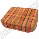 Housse de tabouret orange à carreaux pour siège passager Westfalia T2