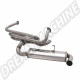 Système d'Échappement 4 en 1 Simple T Bird Inox CSP 38mm sans chauffage ni préchauffage pour Coccinelle 1300cc à 1800cc