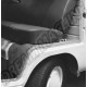 Tapis de sol en caoutchouc gris pour Volkswagen Combi de 1962 jusqu'à 7.1967 et Kombi Brésil - Dessous des sièges conducteur et passage sur passage de roue