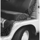 Tapis de sol en caoutchouc noir pour Volkswagen Combi de 1962 jusqu'à 7.1967 et Kombi Brésil - Dessous des sièges conducteur et passage sur passage de roue
