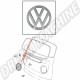 Sigle VW en Plastique Chromé pour Face Avant T2B Combi 08/72-07/79 - Diamètre 184 mm