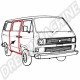 Joint d'Entourage de Porte Coulissante pour Transporter T25, 1979-1992