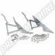 Charnières Banquette Lit clic clac  VW T2 Split/Bay et T25 1955-1992, Paire 255070205D