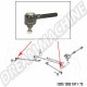 Rotule de barre de direction gauche ou droite pour Volkswagen 1302 et 1303 jusqu'à 1973 (coté exterieur)