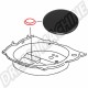 Plaque de Recouvrement Bac de Roue de Secours pour Volkswagen 1302/1303 et Golf, Ø136mm