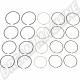 Jeu de segments pour 4 pistons, 1600cc ø 86,5 mm, épaisseurs 2 / 2 / 5mm - 311198173A