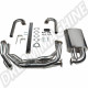 Échappement Sidewinder Inox 42 mm pour moteur Type 1 - VW Coccinelle, Karmann-Ghia, Combi Split