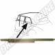 Chaussure de vitre arrière gauche pour Volkswagen Coccinelle Cabriolet 65-80