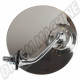 Rétroviseur rond gauche en acier inoxydable style Lucas 4" - Montage aile ou porte