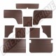 Ensemble de panneaux de porte intérieurs et latéraux - 10 pièces - Marron - VW Combi T2 08/70-07/79