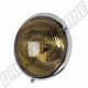 Phare complet chromé avec verre jaune pour VW Type 1 (47-67) et Porsche 356 (50-65)