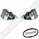 Casquettes de Phares Chromées à Louvers AC941302 pour Coccinelle, Combi Bay Window, Type 3 (08/1967-07/1979, 04/1961-07/1973)