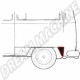 Bas d'Aile Arrière Gauche pour Volkswagen Combi T2 Bay Window (68 -> 70 Q+)