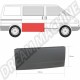 Tôle de réparation haute porte coulissante Transporter T4, 1990-2003, 1230mm x 590mm