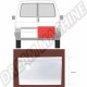 Tôle de réparation porte arrière droite Transporter T4, 1990-2003, 420mm x 660mm