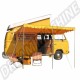 Auvent vintage de qualité supérieure pour VW T2 & VW T25 en jaune avec fixation en caoutchouc pour gouttière