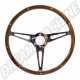 Volant SSP en Acajou 380mm avec Branches Polies AC400110 pour Véhicules Classiques