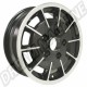 Jante SSP Gas Burner TUV, Noire et Polie, 5/130, 5.5Jx15" pour Coccinelle, Karmann Ghia, Cabriolet, Type 3, Buggy/Baja, Coccinelle Mexique