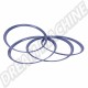 Cerclage d'enjoliveur bleu "Gulf" pour jantes 5x205 (jeu de 4)
