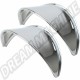 Paupières / casquettes de phares en Inox poli pour VW Coccinelle, Combi Bay Window, Type 3 - par 2