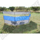 Brise-vent transparent, bleu et gris DM9910, 5 m x 1,44 m