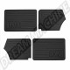 Jeu de 4 Panneaux de Portes en Vinyle Noir pour Volkswagen Coccinelle Cabriolet 07/67->08/72