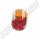 Cabochon de feu arrière orange/rouge avec entourage chromé pour Combi 62-->71 - Vendu à l'unité, gauche ou droit - Homologation EU