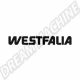 Autocollant Westfalia Noir pour Type 2 68-79 et Transporter 79-92, 450mm x 60mm