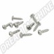 Vis autotaraudeuses Parker à tête sphérique en acier zingué blanc - Lot de 10 pièces