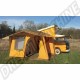Auvent d'allée jaune vintage DM9462 avec pare-soleil latéral intégré