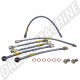 Kit de 6 Flexibles de Frein Tressés en Acier Inoxydable Goodridge pour Golf 2 avec Étriers Golf 4