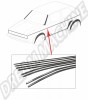 Baguettes Alu Noir, VW Golf 1, 5 portes, 10mm, 1975, 1983, 173898115B.